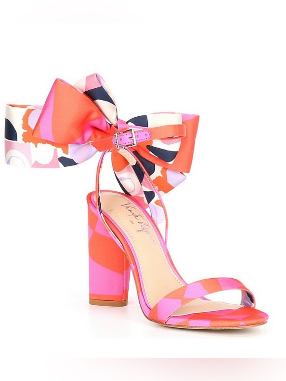 Venita Aspen X Gianni Bini Amena floral bow block heel sandals